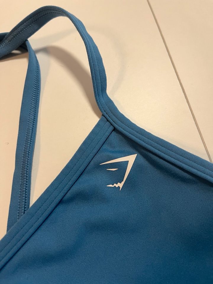 Gymshark Minimal Sports Bra schwarz blau weiß M in Saarbrücken