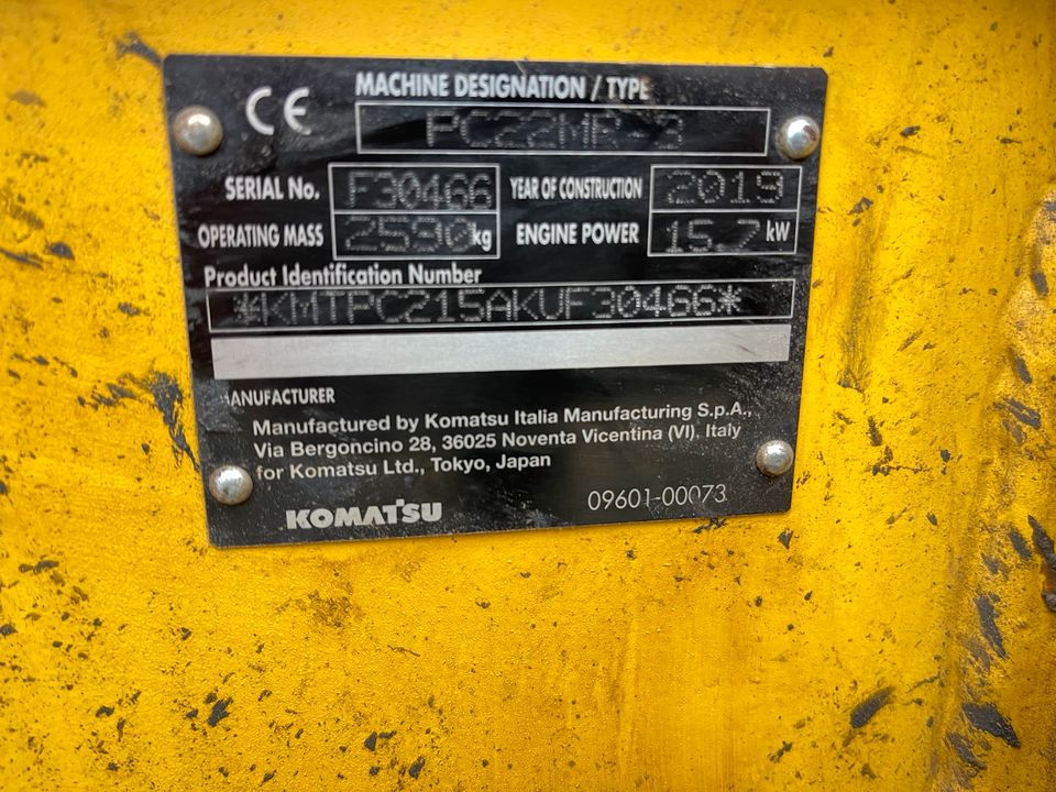 Komatsu PC 22 MR-3 Bagger Minibagger Netto 21500€ in Steinau an der Straße