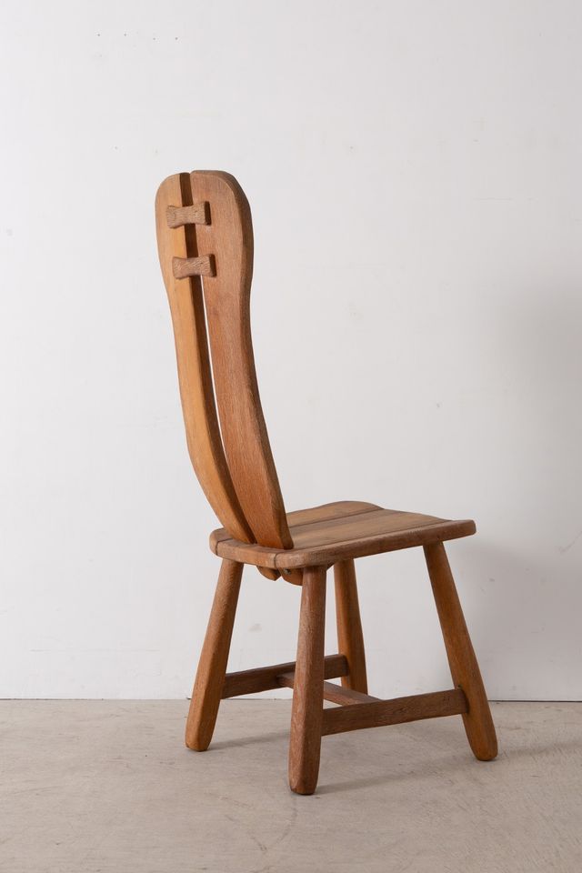 1/4 Brutalistischer Sessel Stuhl Chair Eiche DePuydt Belgien 1970 in Berlin