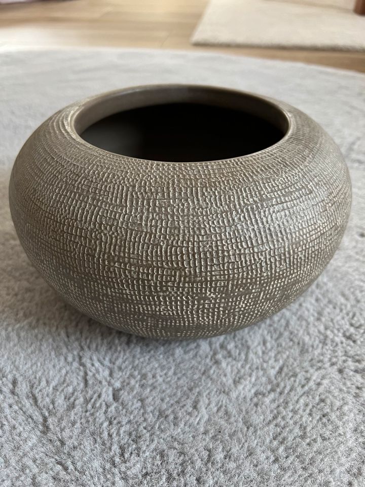 Vase Blumentopf Übertopf Ziertopf grau braun Keramik in Hamburg