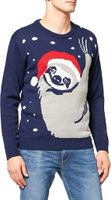 NIZZIN Herren Christmas Jumper Pullover, Größe: L, Blau Hessen - Körle Vorschau