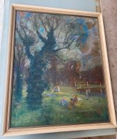 ORIGINAL Gemälde inkl. schönem Holzrahmen mit Glas: Park Bayern - Puchheim Vorschau