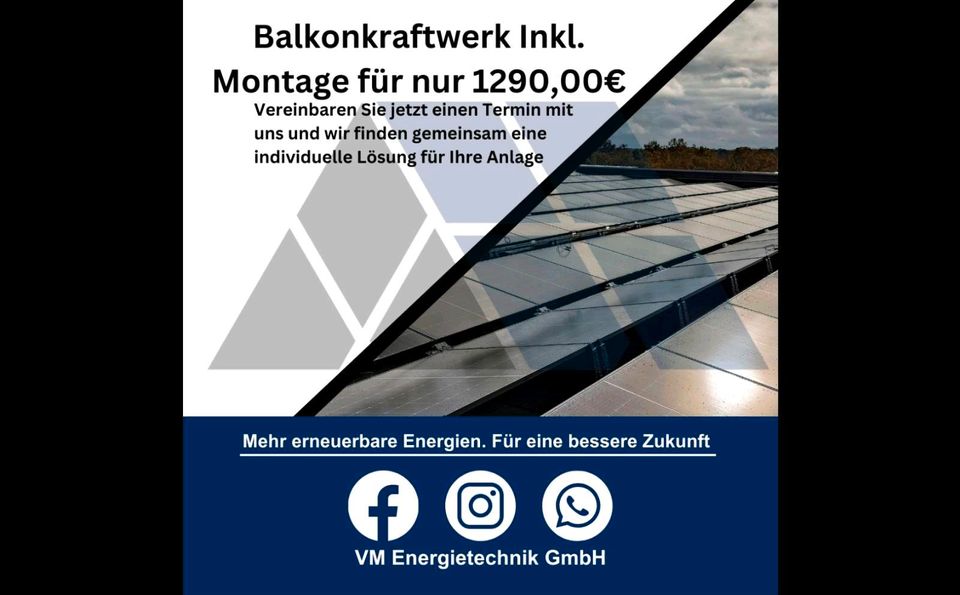 Balkonkraftwerk inklusive Montage in Nordhorn
