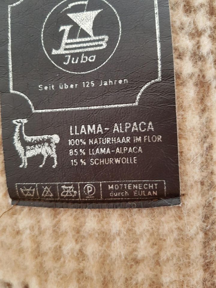 Juba LAMA ALPACA Kuschel Decke edel luxus pur  beige Braun in Köln