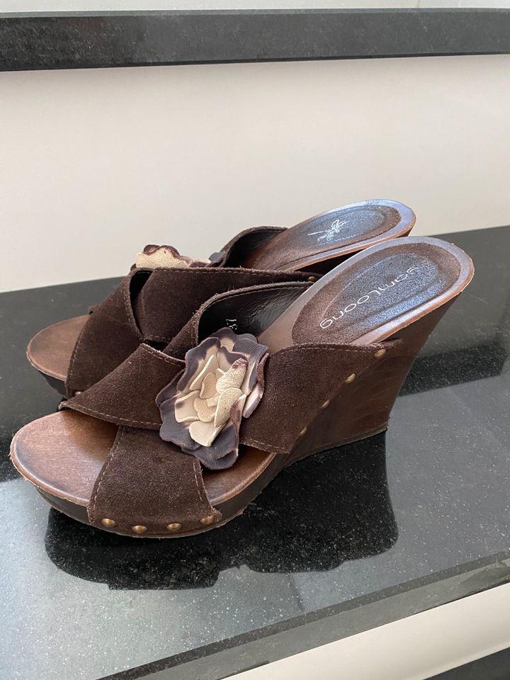 Sandalen Pumps aus Leder in Gr.37 wie Neu in Münster