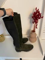 Lederstiefel khaki von Deichmann Sachsen - Schkeuditz Vorschau