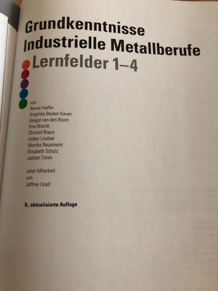 Grundkenntnisse, industrielle Metallberufe, Lernfelder 1-4 in Itzgrund