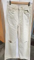 Beige/cremefarbene wide leg Jeans- Hose von Bershka Bayern - Schwandorf Vorschau