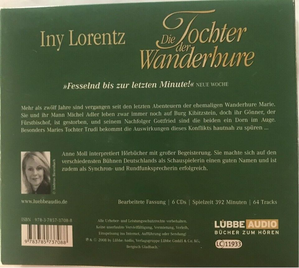 Die Tochter der Wanderhure von Iny Lorenz. Hörbuch in Gemmrigheim