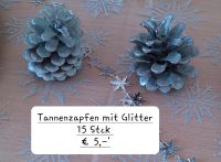Tannenzapfen silberglitter Deko Weihnachten Baden-Württemberg - Karlsruhe Vorschau