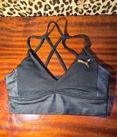 Puma Sport BH Bustier Pamela Reif Schwarz Gold Glänzend Saarland - Überherrn Vorschau