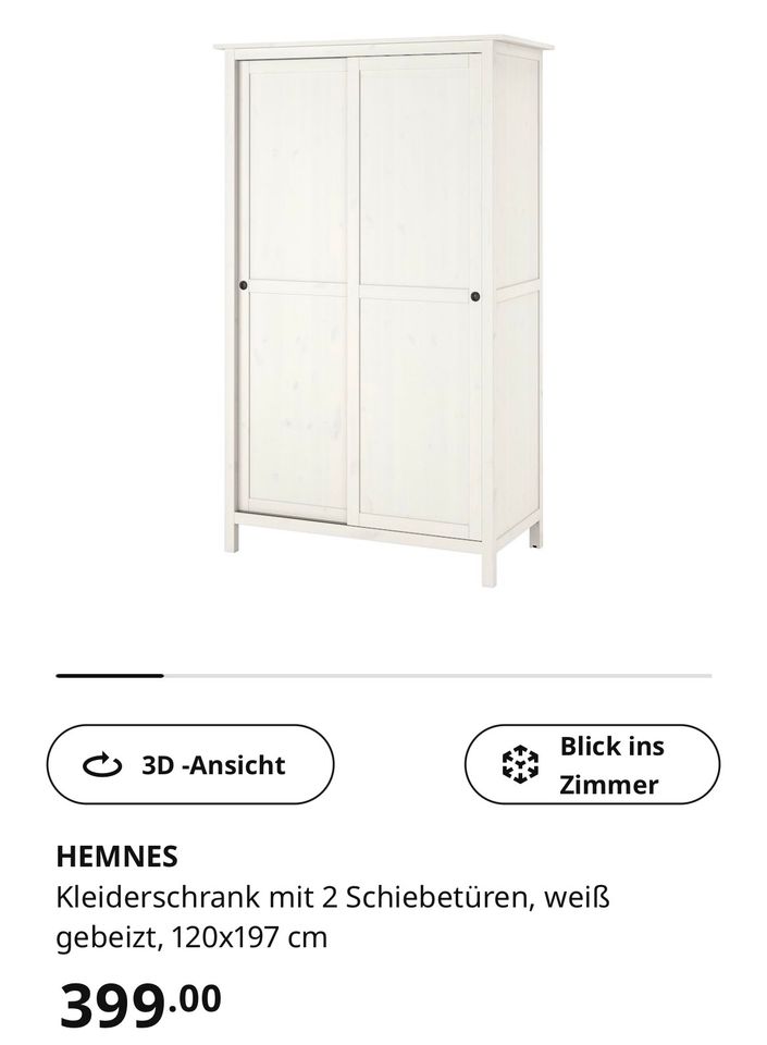 Ikea Hemnes Kleiderschrank gelb in Göppingen