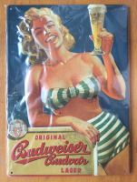 Blechschild Werbung Budweiser Budvar Ladies Nr.: 2 Hessen - Münster Vorschau