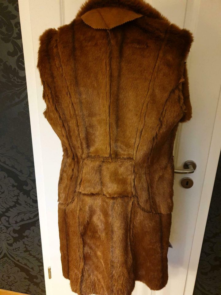 Weste Langeweste Fakefurweste Fakefur cognac braun S Fornarina ne in Porta Westfalica