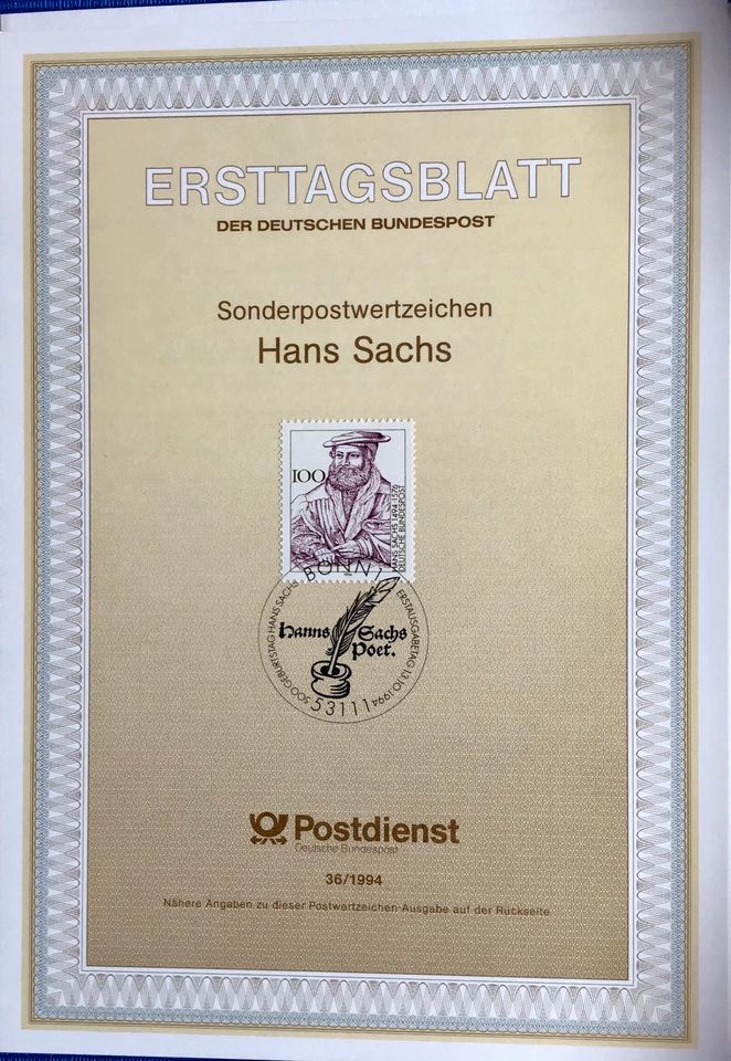 ETB Ersttagsblätter 1994 Briefmarken Sammlung in Fürth