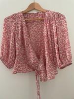 Wickelbluse von Mango Blüten rosa pink beige Niedersachsen - Osnabrück Vorschau