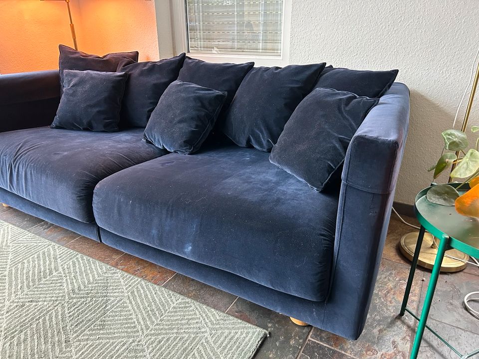 Ikea 3er Sofa Stockholm 2017 blau Samt in Aachen