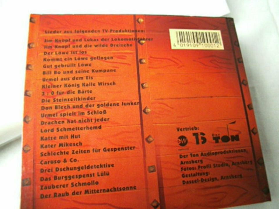 Audio CD : Augsburger Puppenkiste;  Originallieder, Klapp CD Box in Feilbingert