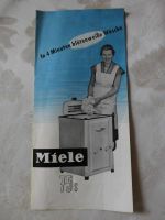 Miele Waschmaschine Prospekt Brochure 1957 Hessen - Körle Vorschau