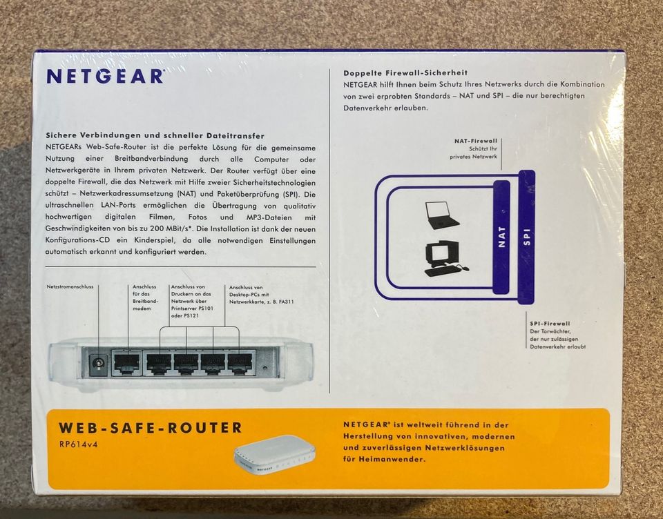 Netgear Web-Safe-Router RP614v4 NEU Originalverpackt 2 vorhanden in Rot am See