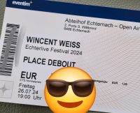 Wincent Weiss Konzertkarte Abteihof Echternach Rheinland-Pfalz - Seffern Vorschau