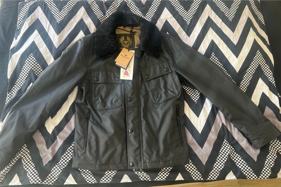 BELSTAFF PATROL  Shearling Kragen abnehmbar windsor moss in Rheda-Wiedenbrück