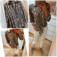 Wunderschöne Zara Tunika Bluse XS 34 Snake Print Grey Bayern - Traunstein Vorschau