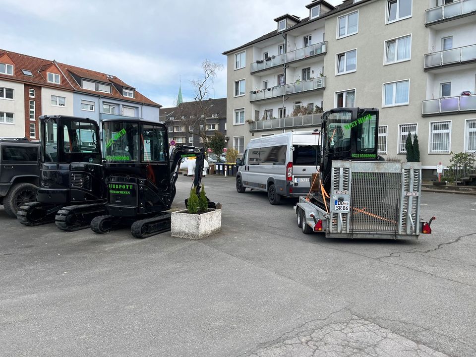 Minibagger Vermietung Verleih mieten Baumaschinen in Dortmund