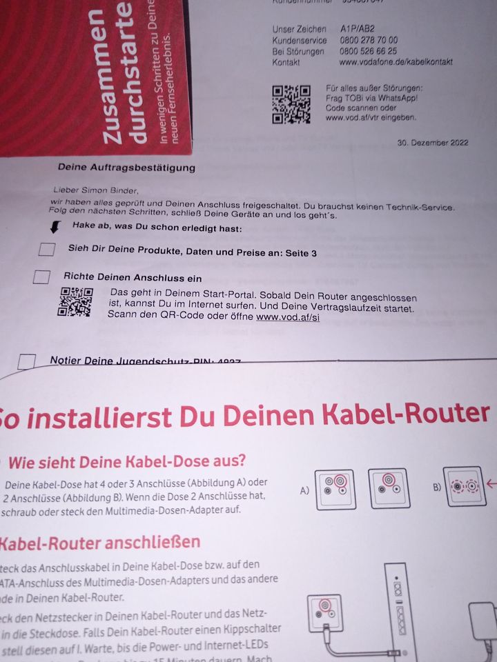 Vodafone GigaTV Cable Box 2 mit 1 TB Festplatte 8 Mon. Garantie in München