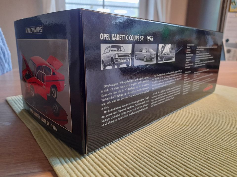 OPEL Kadett C Coupe  Minichamps 1:18 rot, top Zustand in Emkendorf