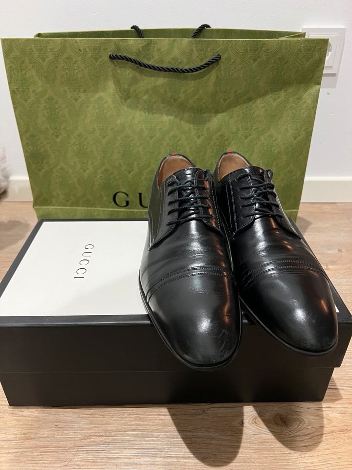 Gucci Schuhe Schnürschuhe Schwarz 43,5 OVP in Nürnberg (Mittelfr)