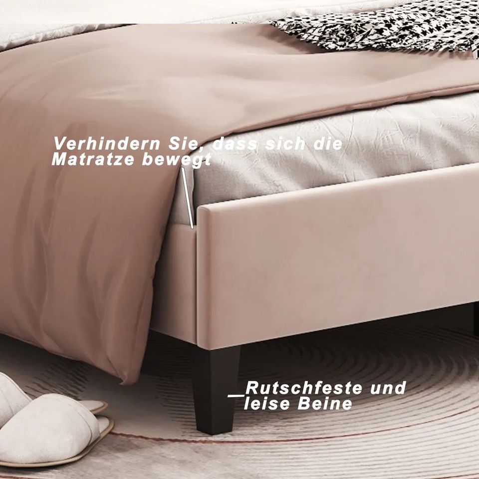 Doppelbett 140x200 Neu Jugendbett Polsterbett Bett Muschelbett in Hamburg