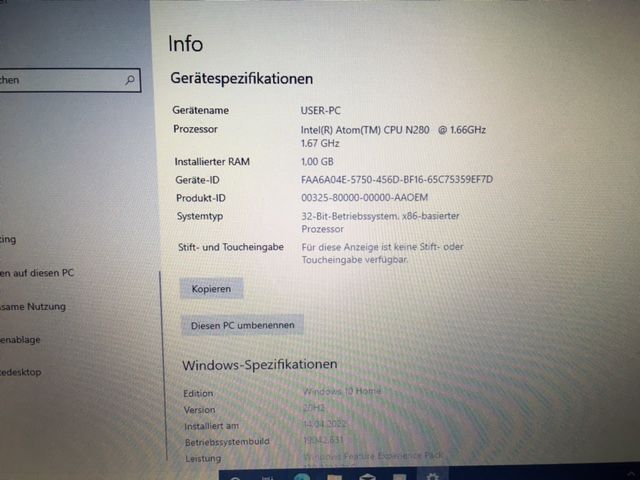 Lenovo IdeaPad S10-2 Intel Atom 1.6GHz + Win 10 in Frankfurt am Main