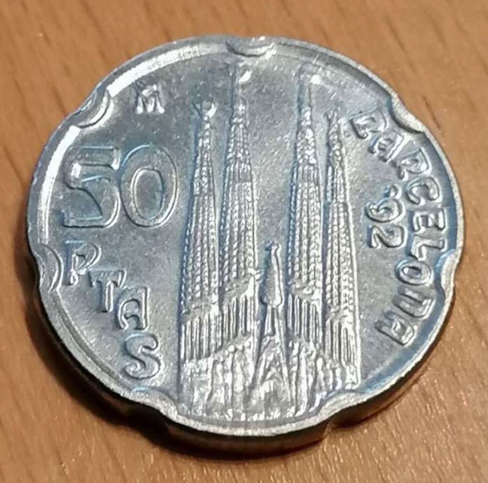 Spanien 50 Pesetas Münze 1992 in Hamm
