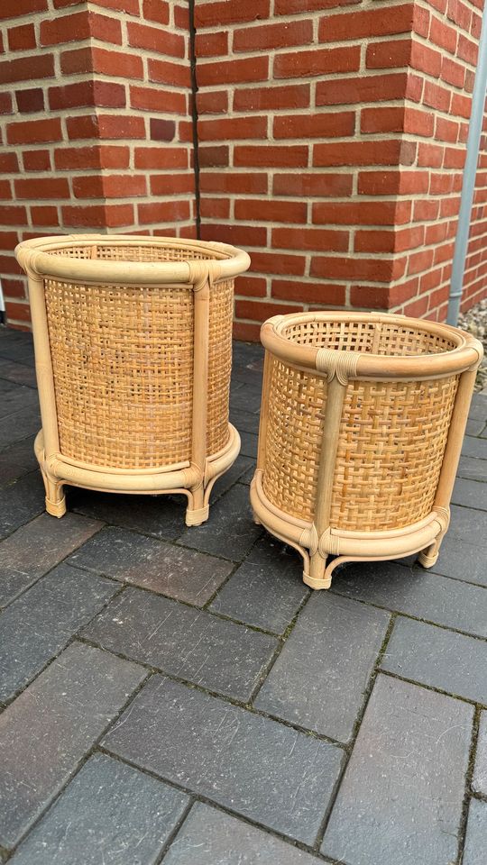 Rattan Blumenkübel Übertopf H&M Home 2 Stück in Tellingstedt