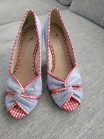 Tamaris Trends Pumps blau weiß gestreift, rot kariert  Gr.37 Bayern - Laberweinting Vorschau