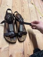 Sommer-Sandale mit Strass, Grösse 41, braunes Leder. Nordrhein-Westfalen - Neuenkirchen Vorschau