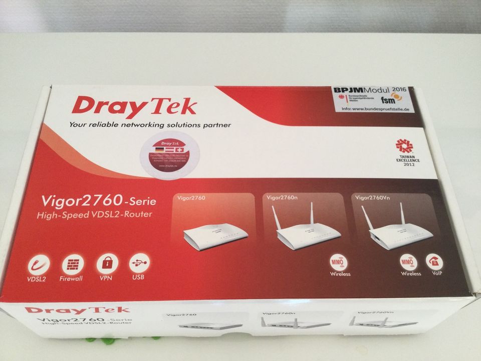 DrayTek High-Speed VDSL2-Router (Vigor2760), unbenutzt, neuwertig in Olching