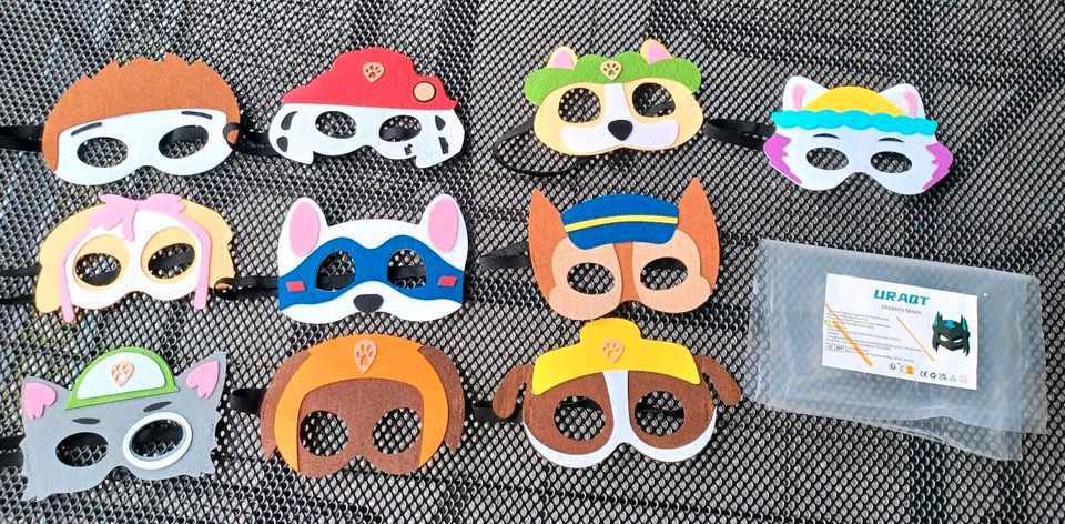 10 Paw Patrol Masken, neuwertig, z.B. für Kindergeburtstag in Troisdorf