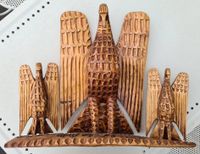 Raubvogel mit Jungen - Skulptur aus Holz - Schnitzarbeit Baden-Württemberg - Kornwestheim Vorschau