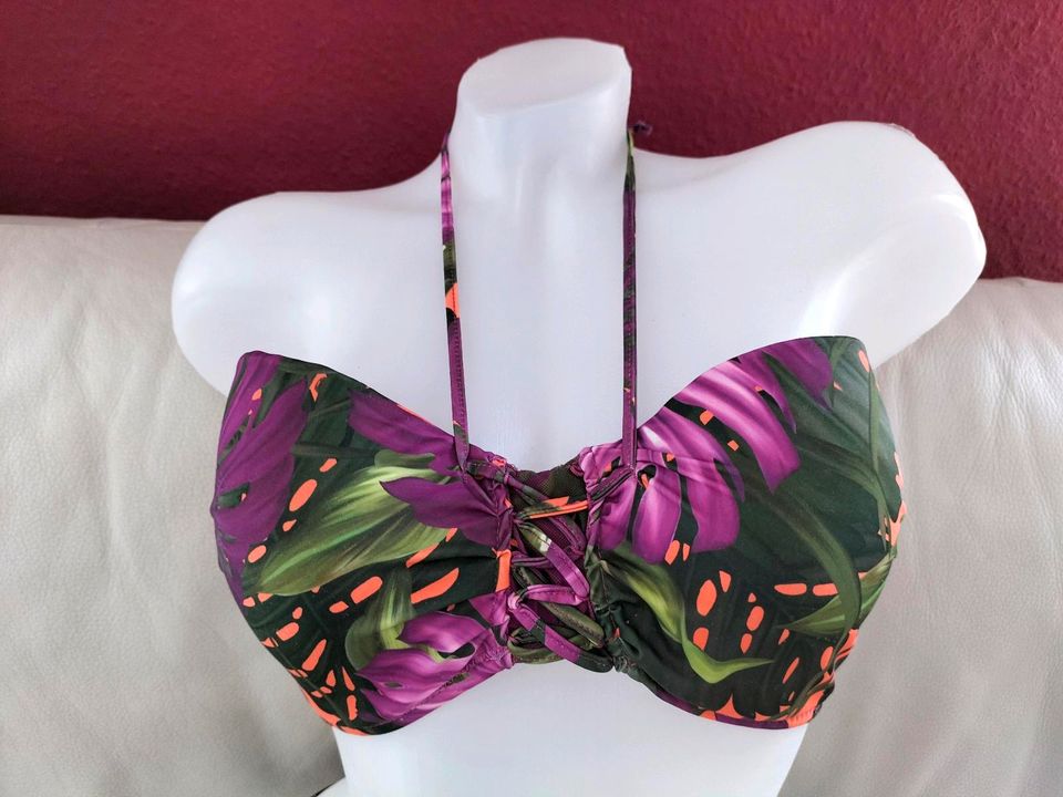 Bikini lila violett pink neon grün Tropical Hawaii in Schwieberdingen