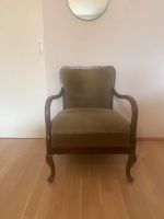 Zu verschenken Vintage Couch & Sessel salbeifarben Velours Baden-Württemberg - Lörrach Vorschau