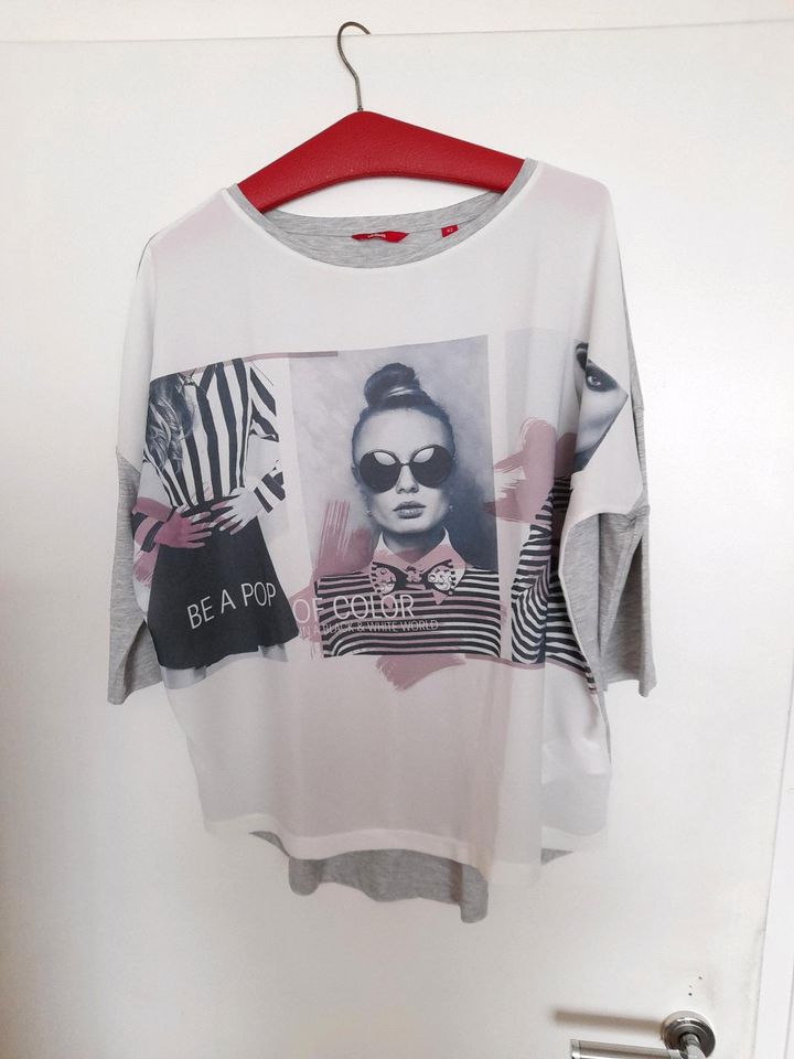 S.Oliver dreiviertel Langarmshirt mit Foto print Größe 42 in Rüsselsheim