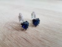 NEU OHRRINGE Creolen Herz blau Saphir Ohrstecker Hochzeit Braut Brandenburg - Senftenberg Vorschau