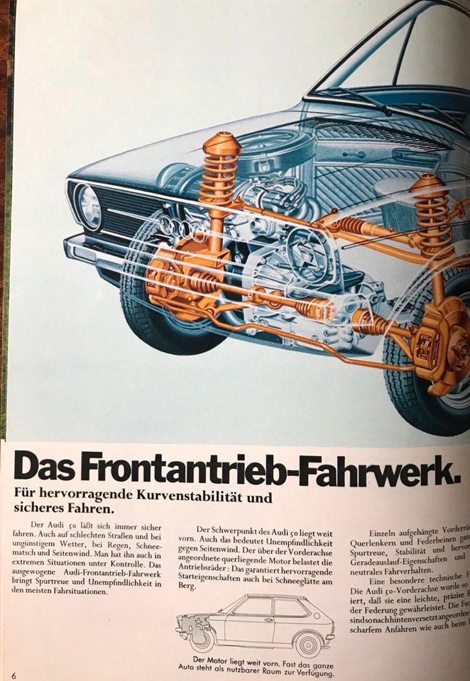 Prospekt DER NEUE AUDI 50 Typ 86 August 1974 in Nürnberg (Mittelfr)