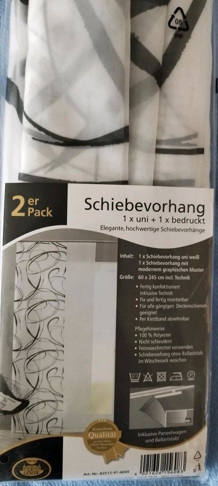 Schiebevorhang modern 2 Stück a' 2 Vorhänge in Salzwedel