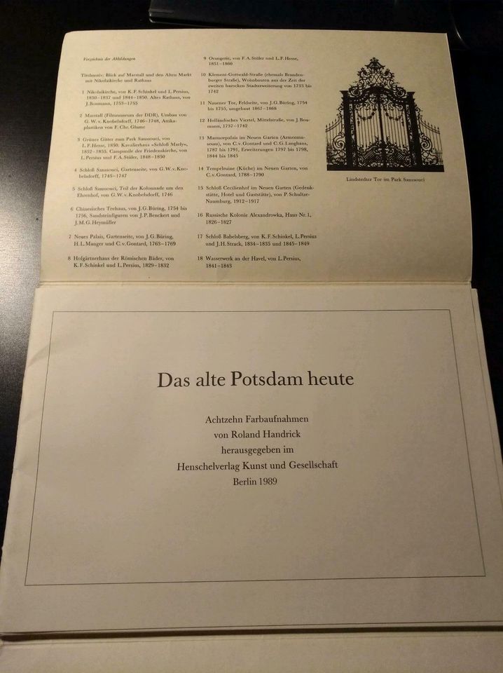 Das alte Potsdam heute, 18 Bilder, DDR Ausgabe 1989 in Berlin