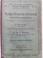 Reichsgewerbe-Ordnung nebst Ausführungsbestimmungen v. 1895 Hessen - Idstein Vorschau