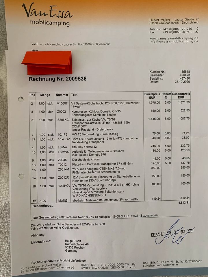 Modulküche für T5 und T6 mit integriertem Schlafsystem etc. in Frechen