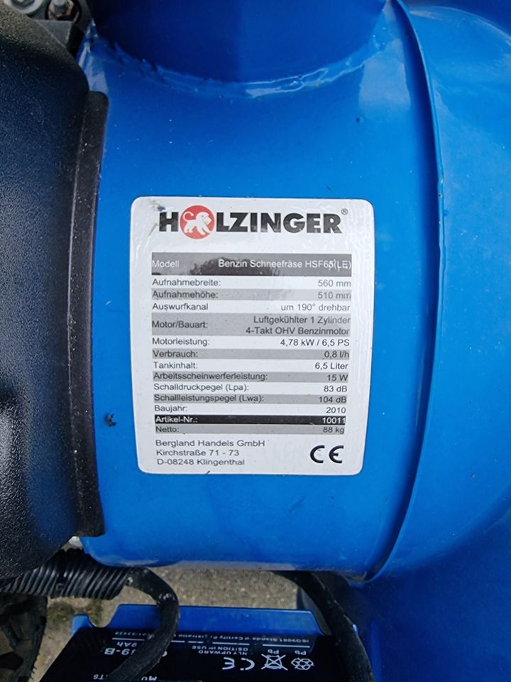 Schneefräse Holzinger HSF65 LE (Benzin) in Hagen